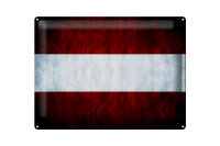 Blechschild Flagge 40x30cm Österreich Fahne