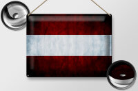 Blechschild Flagge 40x30cm Österreich Fahne