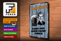 Blechschild Spruch 30x40cm Man cave Bier manly men doing