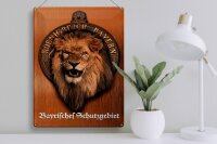 Blechschild Spruch 30x40cm Königreich Bayern Löwe