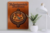Blechschild Spruch 30x40cm Königreich Bayern Wappen