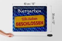 Blechschild Bayern 40x30cm Biergarten wir haben geschlossen