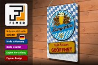 Blechschild Bayern 30x40cm Biergarten wir haben geöffnet