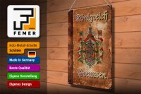 Blechschild Spruch 30x40cm Königreich Preussen Wappen