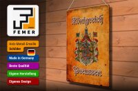 Blechschild Spruch 30x40cm Königreich Preussen Wappen Wanddeko