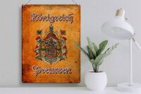 Blechschild Spruch 30x40cm Königreich Preussen Wappen Wanddeko