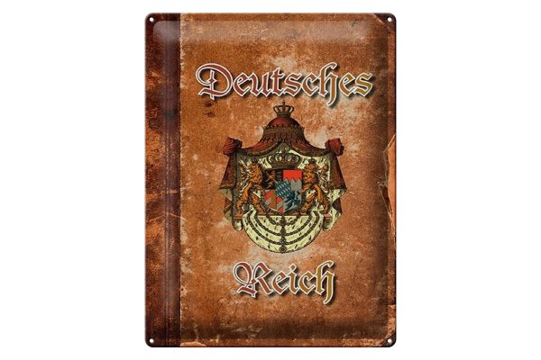 Blechschild Bayern 30x40cm Deutsches Reich Wappen