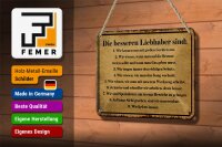 Blechschild Spruch 18x12cm die besseren Liebhaber sind