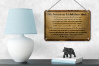 Blechschild Spruch 18x12cm die besseren Liebhaber sind