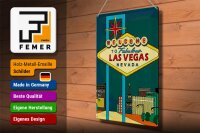 Blechschild Spruch 30x40cm welcome to fabulous las vegas