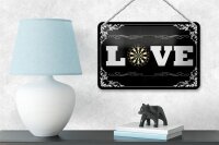 Blechschild Spruch 18x12cm Love Darts Wanddeko