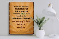 Blechschild Spruch 30x40cm statt Nutellabrot frisches Obst