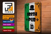 Blechschild Spruch 30x40cm Irish Pub Bier