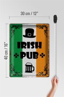 Blechschild Spruch 30x40cm Irish Pub Bier