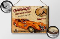 Blechschild Spruch 40x30cm Garage Service mechanic on duty