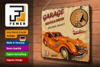 Blechschild Spruch 40x30cm Garage Service mechanic on duty