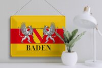 Blechschild Flagge 40x30cm Baden Wappen  Wanddeko