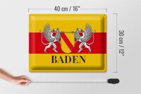 Blechschild Flagge 40x30cm Baden Wappen  Wanddeko