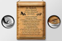 Blechschild Spruch 30x40cm Gebote Pferdestall Schweinestall