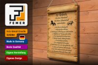Blechschild Spruch 30x40cm Gebote Pferdestall Schweinestall