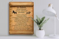 Blechschild Spruch 30x40cm Gebote Pferdestall Schweinestall