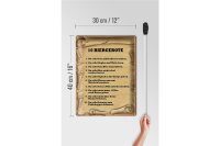 Blechschild Spruch 30x40cm 10 Biergebote du sollst kein
