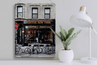 Blechschild Spruch 30x40cm Coffee new York Kaffee