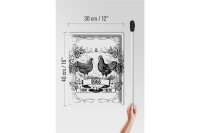 Blechschild Spruch 30x40cm EGGS farm fresh est. 1886