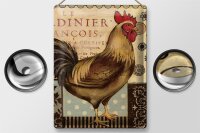 Blechschild Spruch 30x40cm Nostalgie Huhn Vintage Antik