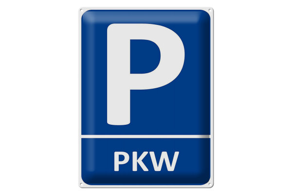 Blechschild Parken 30x40cm PKW Parkplatz Wanddeko