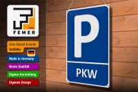 Blechschild Parken 30x40cm PKW Parkplatz Wanddeko