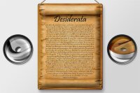 Blechschild Spruch 30x40cm Desiderata Gedicht Englisch