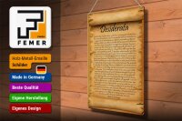 Blechschild Spruch 30x40cm Desiderata Gedicht Englisch