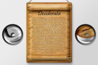 Blechschild Spruch 30x40cm Desiderata Gedicht Max Ehrmann