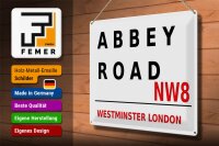 Blechschild london 40x30cm Street Abbey Road NW8