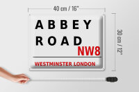 Blechschild london 40x30cm Street Abbey Road NW8