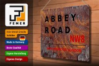Blechschild London 40x30cm Abbey Road NW8