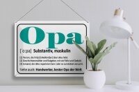 Blechschild Spruch 40x30cm Opa Handwerker bester Opa Welt