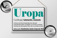 Blechschild Spruch 40x30cm Uropa Handwerker bester Uropa