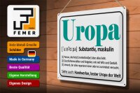 Blechschild Spruch 40x30cm Uropa Handwerker bester Uropa