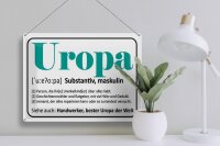 Blechschild Spruch 40x30cm Uropa Handwerker bester Uropa
