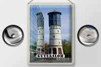 Blechschild Städte Gütersloh Wasserturm 30x40cm