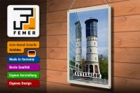 Blechschild Städte Gütersloh Wasserturm 30x40cm