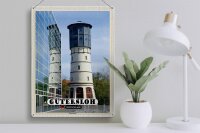 Blechschild Städte Gütersloh Wasserturm 30x40cm