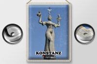 Blechschild Städte Konstanz Imperia Skulptur 30x40cm