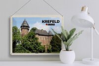 Blechschild Städte Krefeld Burg Linn Schloss 40x30cm
