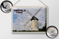 Blechschild Städte Krefeld Engelsbergmühle Wiese 40x30cm
