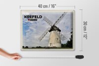 Blechschild Städte Krefeld Engelsbergmühle Wiese 40x30cm