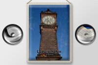 Blechschild Städte Ludwigshafen Pegeluhr Architektur 30x40cm