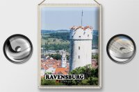 Blechschild Städte Ravensburg Mehlsack Architektur 30x40cm